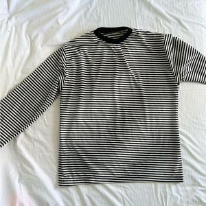 Black and white striped long sleeve shirt